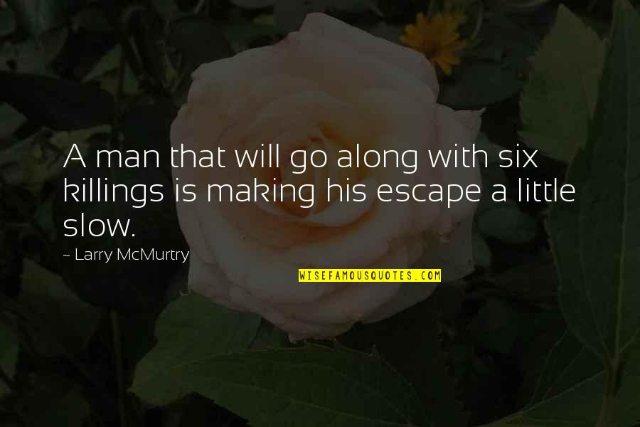 Futureit's Quotes By Larry McMurtry: A man that will go along with six