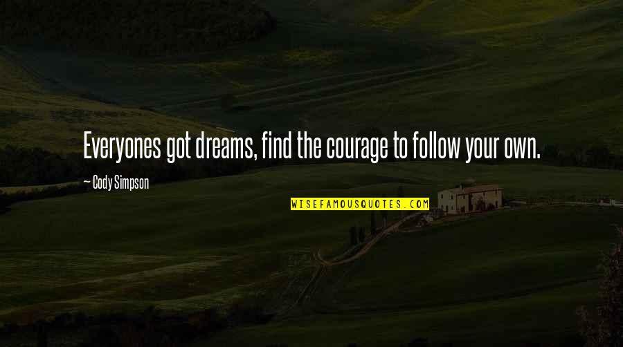 Futures Nse Quotes By Cody Simpson: Everyones got dreams, find the courage to follow