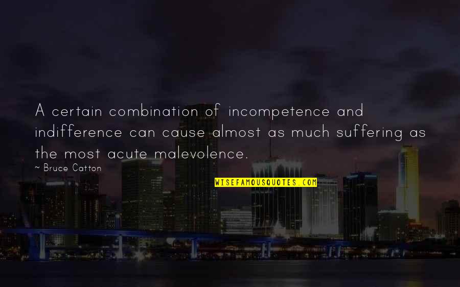 Fvi Games Quotes By Bruce Catton: A certain combination of incompetence and indifference can