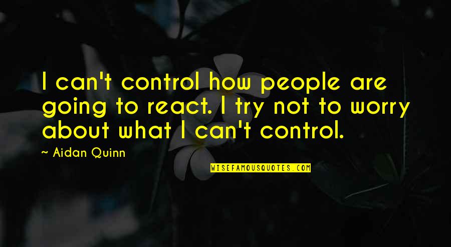 Fyfield Boarding Quotes By Aidan Quinn: I can't control how people are going to Fyfield Boarding Quotes By Aidan Quinn: I can't control how people are going to