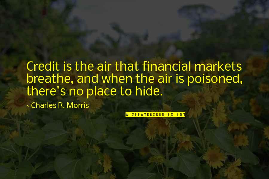 Fynd Quotes By Charles R. Morris: Credit is the air that financial markets breathe,