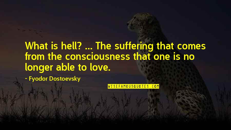 Fyodor Dostoevsky Love Quotes By Fyodor Dostoevsky: What is hell? ... The suffering that comes