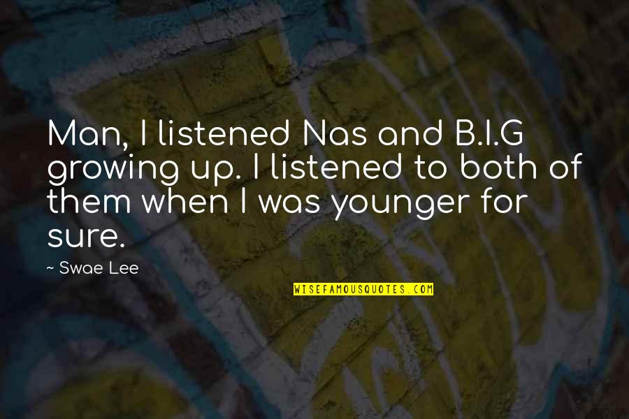 G.b.f Quotes By Swae Lee: Man, I listened Nas and B.I.G growing up.