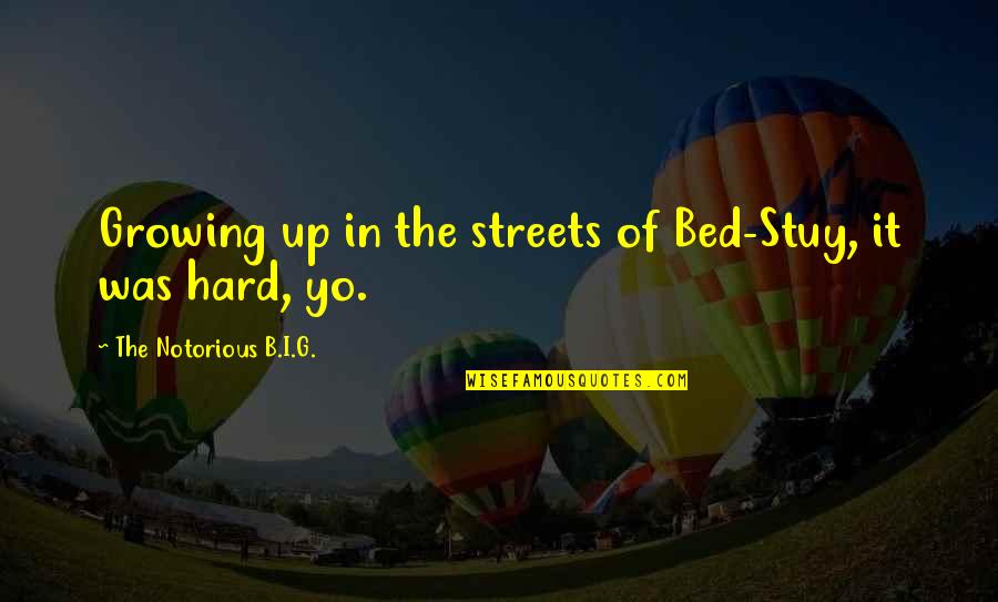 G.b.f Quotes By The Notorious B.I.G.: Growing up in the streets of Bed-Stuy, it