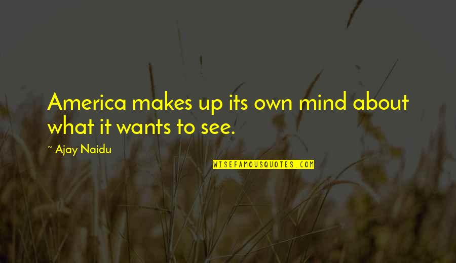 G D Naidu Quotes By Ajay Naidu: America makes up its own mind about what