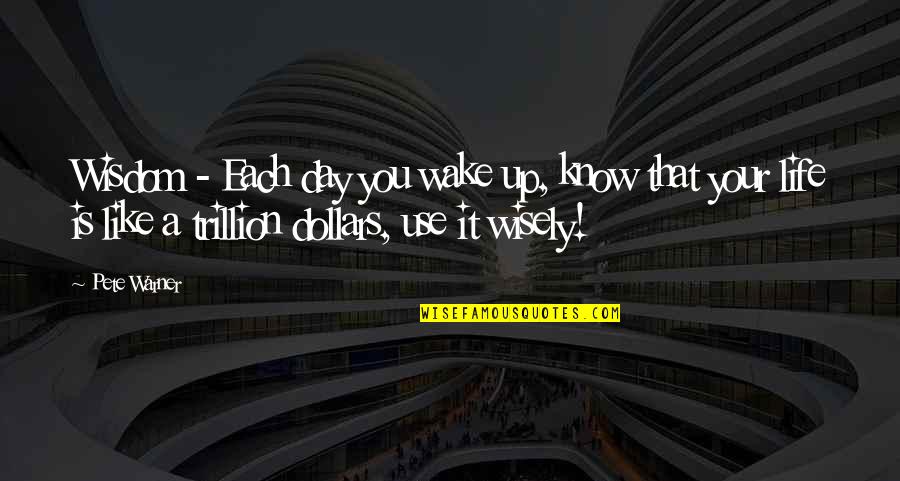 G Hring G Za Quotes By Pete Warner: Wisdom - Each day you wake up, know G Hring G Za Quotes By Pete Warner: Wisdom - Each day you wake up, know