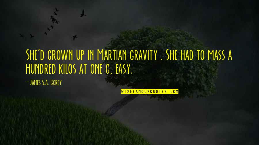 G.l.a.d.o.s Quotes By James S.A. Corey: She'd grown up in Martian gravity . She
