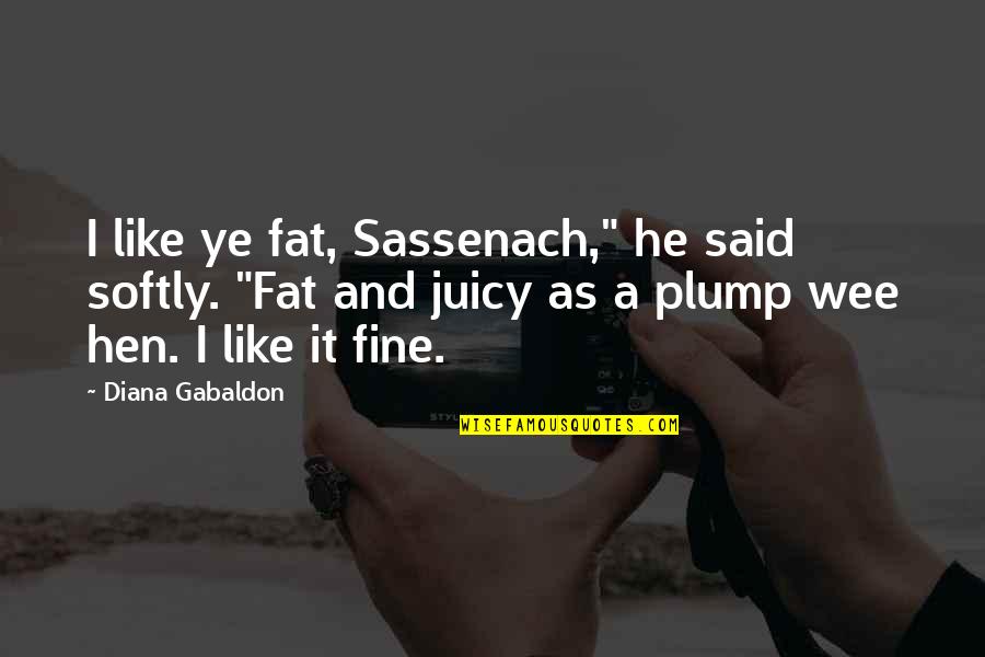 Gabaldon Quotes By Diana Gabaldon: I like ye fat, Sassenach," he said softly.