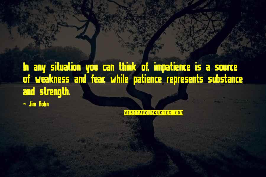 Gabi Rio 2 Quotes By Jim Rohn: In any situation you can think of, impatience