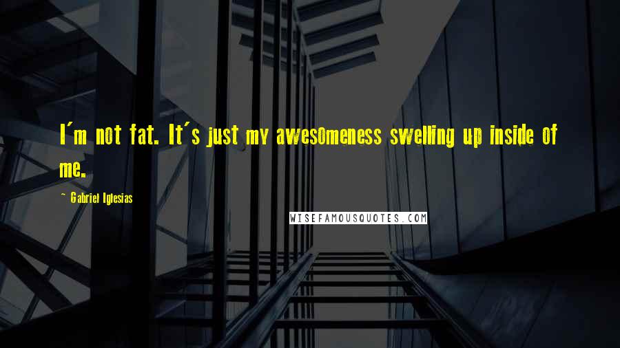 Gabriel Iglesias quotes: I'm not fat. It's just my awesomeness swelling up inside of me.