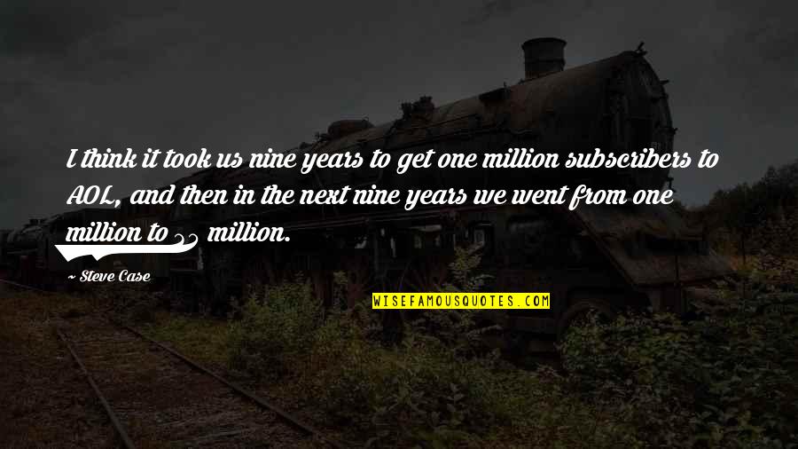 Gabriello Pizzolo Quotes By Steve Case: I think it took us nine years to Gabriello Pizzolo Quotes By Steve Case: I think it took us nine years to
