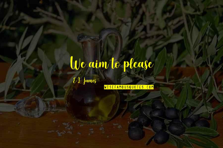 Gabrielyan Diana Quotes By E.L. James: We aim to please