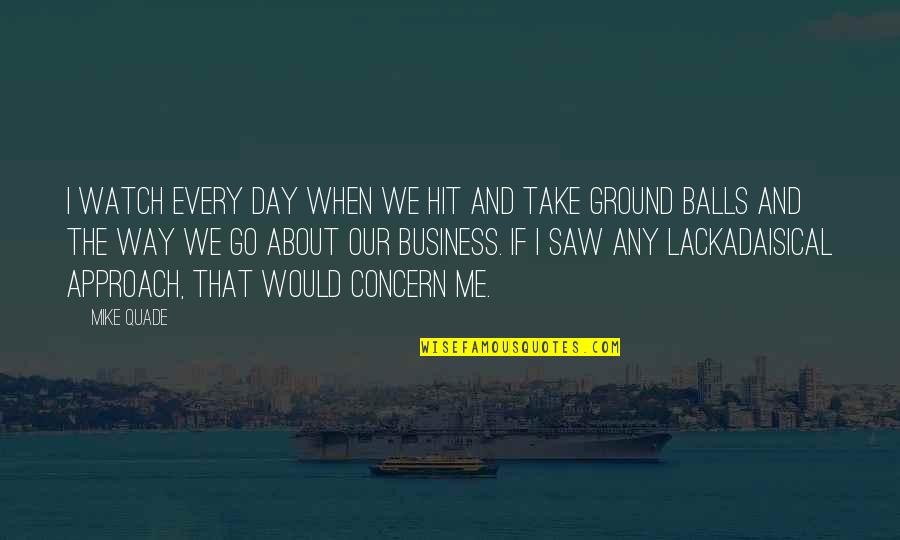 Gaddam Brewery Quotes By Mike Quade: I watch every day when we hit and