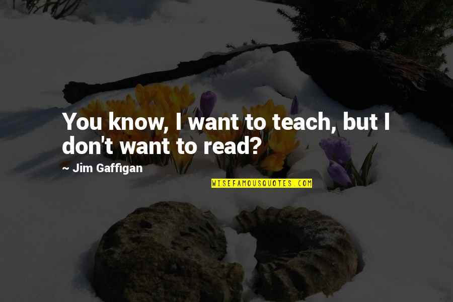 Gaffigan Quotes By Jim Gaffigan: You know, I want to teach, but I