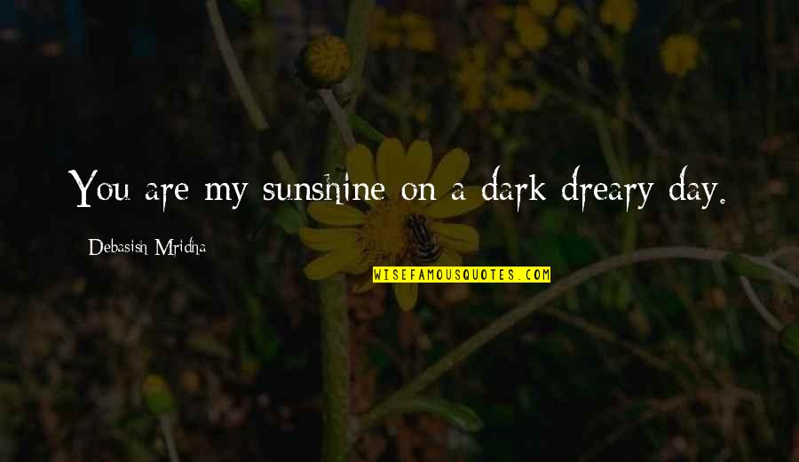 Gagudju Lodge Quotes By Debasish Mridha: You are my sunshine on a dark dreary Gagudju Lodge Quotes By Debasish Mridha: You are my sunshine on a dark dreary