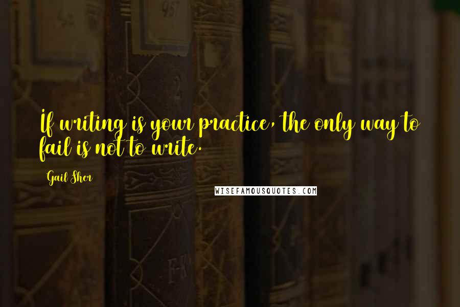 Gail Sher quotes: If writing is your practice, the only way to fail is not to write.