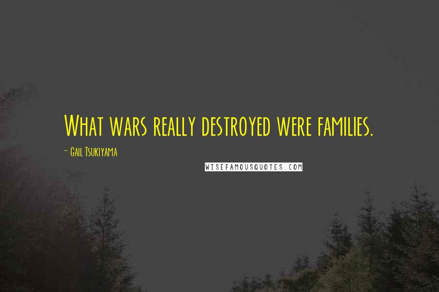 Gail Tsukiyama quotes: What wars really destroyed were families.