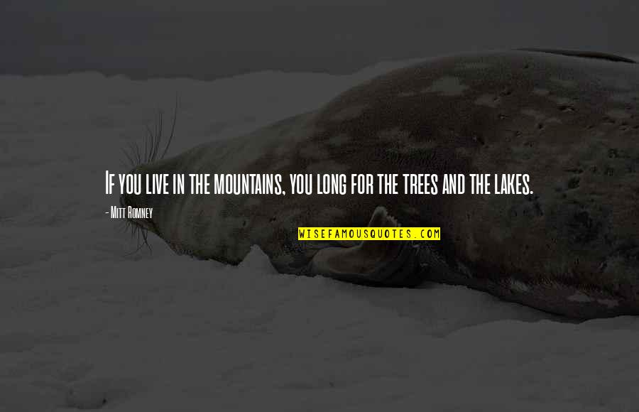 Gailingen Quotes By Mitt Romney: If you live in the mountains, you long