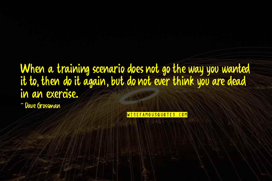 Gainsco Auto Quotes By Dave Grossman: When a training scenario does not go the