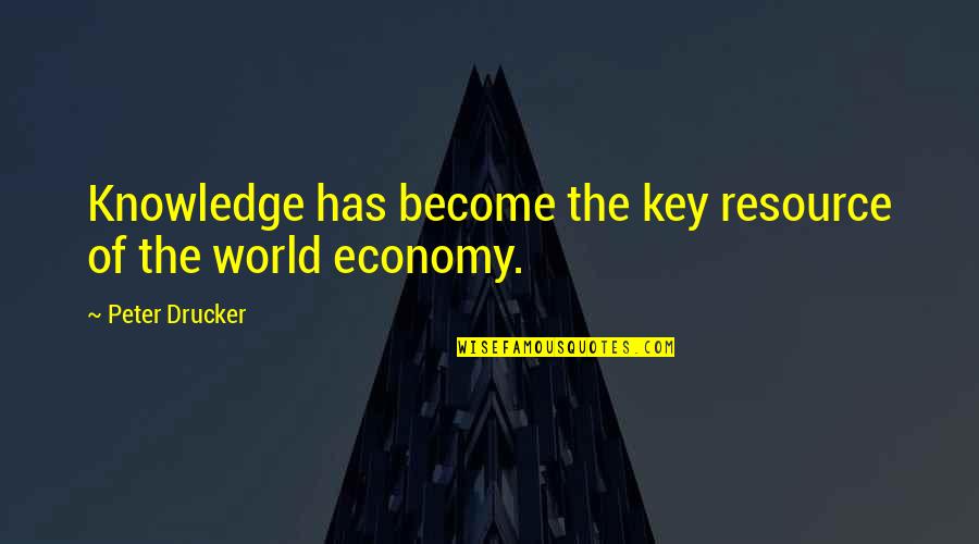 Gair Full Quotes By Peter Drucker: Knowledge has become the key resource of the