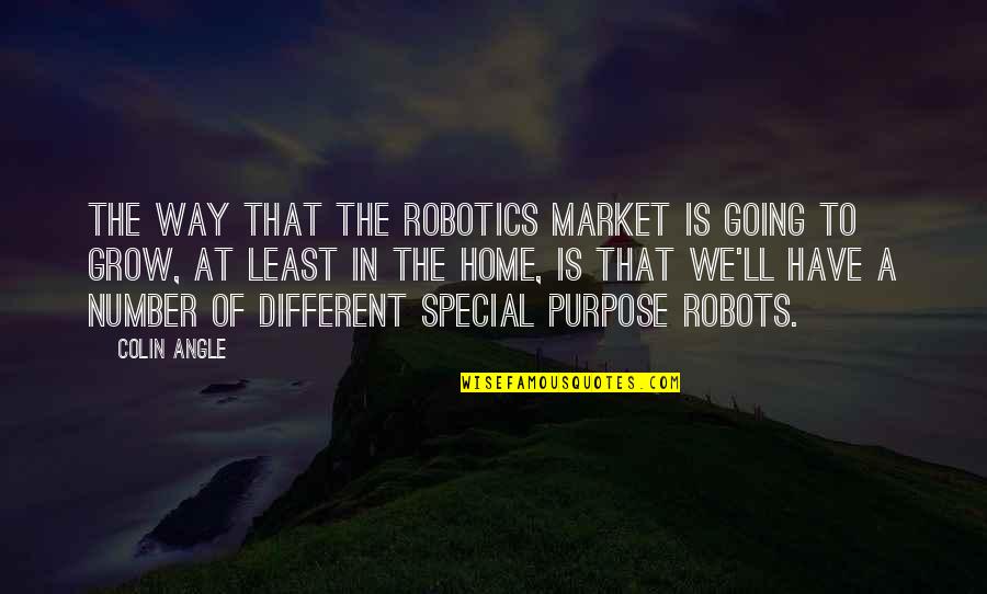 Gaitspots Quotes By Colin Angle: The way that the robotics market is going