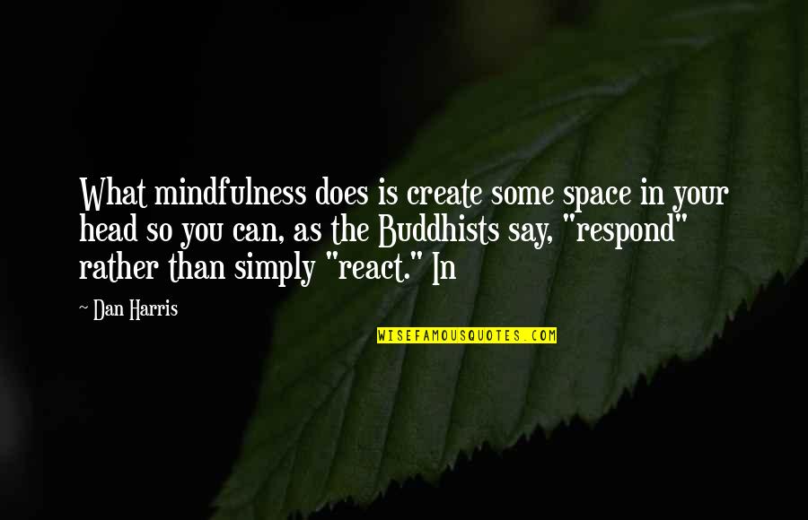 Gaitty Quotes By Dan Harris: What mindfulness does is create some space in
