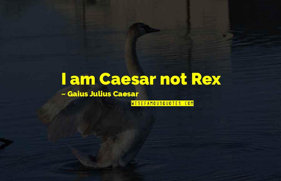 Gaius Caesar Quotes By Gaius Julius Caesar: I am Caesar not Rex