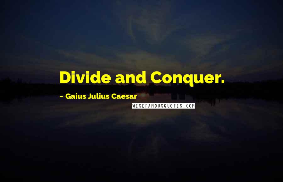 Gaius Julius Caesar quotes: Divide and Conquer.