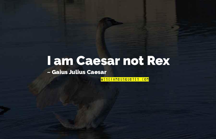 Gaius Julius Caesar Quotes By Gaius Julius Caesar: I am Caesar not Rex