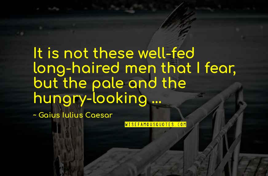 Gaius Quotes By Gaius Iulius Caesar: It is not these well-fed long-haired men that