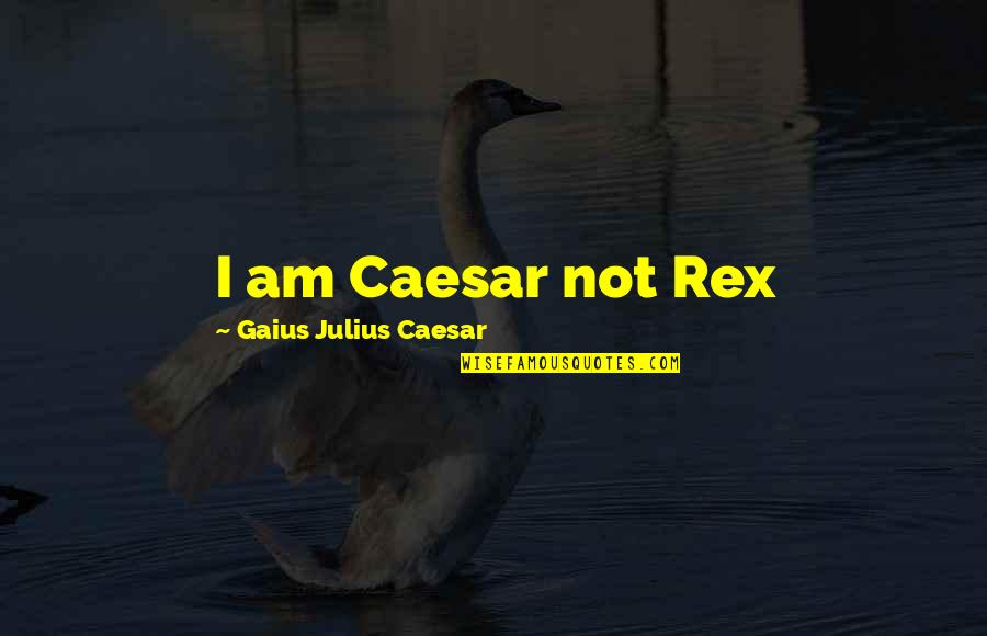 Gaius Quotes By Gaius Julius Caesar: I am Caesar not Rex