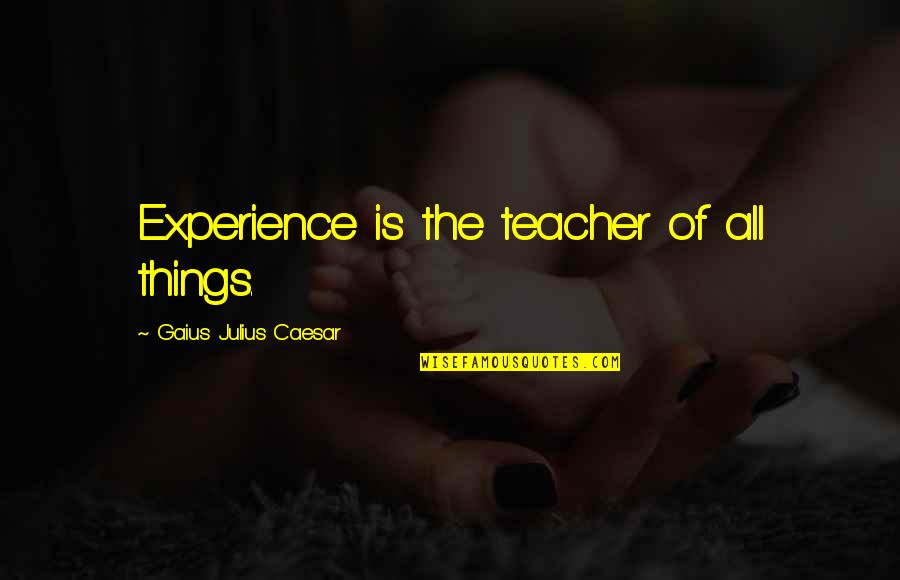 Gaius Quotes By Gaius Julius Caesar: Experience is the teacher of all things.