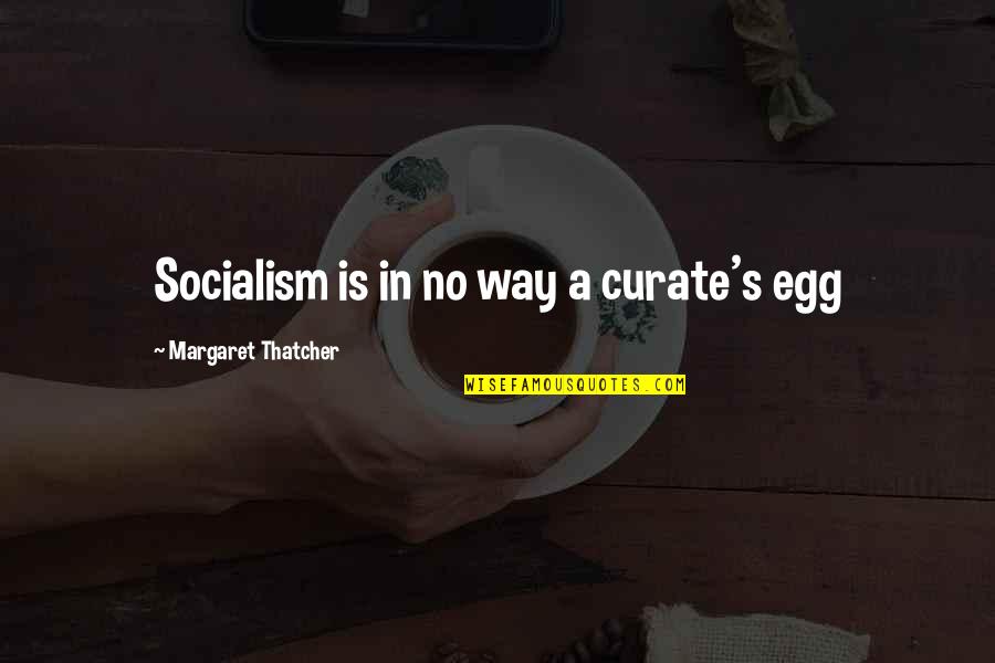 Galapagos Quotes By Margaret Thatcher: Socialism is in no way a curate's egg