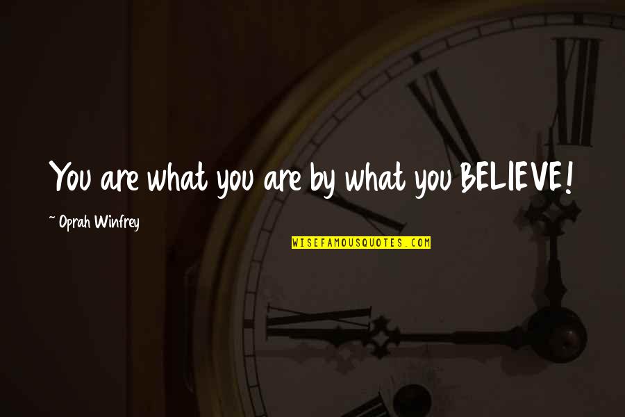 Galbadrakhyn Quotes By Oprah Winfrey: You are what you are by what you