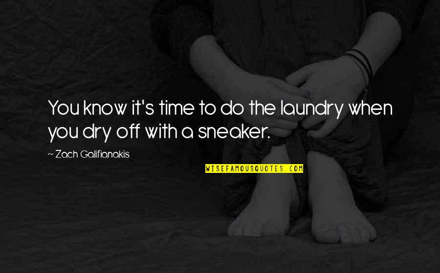 Galifianakis Zach Quotes By Zach Galifianakis: You know it's time to do the laundry