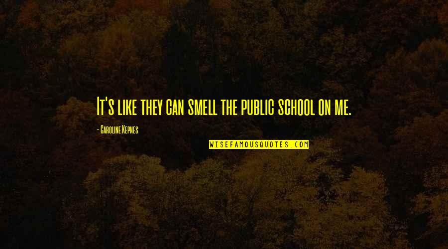 Galimberti Galimberti Quotes By Caroline Kepnes: It's like they can smell the public school Galimberti Galimberti Quotes By Caroline Kepnes: It's like they can smell the public school