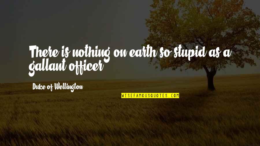 Gallant Quotes By Duke Of Wellington: There is nothing on earth so stupid as
