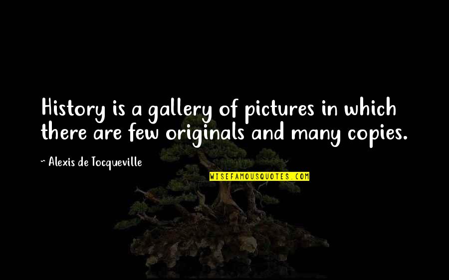 Gallery's Quotes By Alexis De Tocqueville: History is a gallery of pictures in which