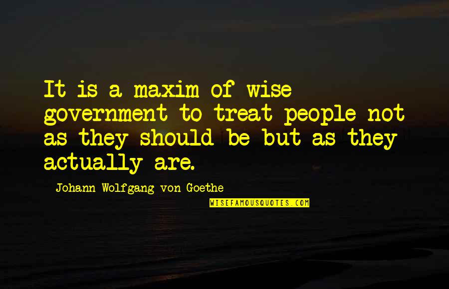 Galloping Horse Quotes By Johann Wolfgang Von Goethe: It is a maxim of wise government to