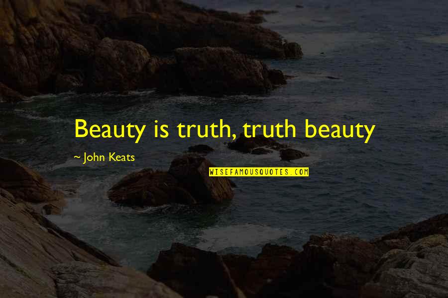Gallos Hatch Quotes By John Keats: Beauty is truth, truth beauty Gallos Hatch Quotes By John Keats: Beauty is truth, truth beauty