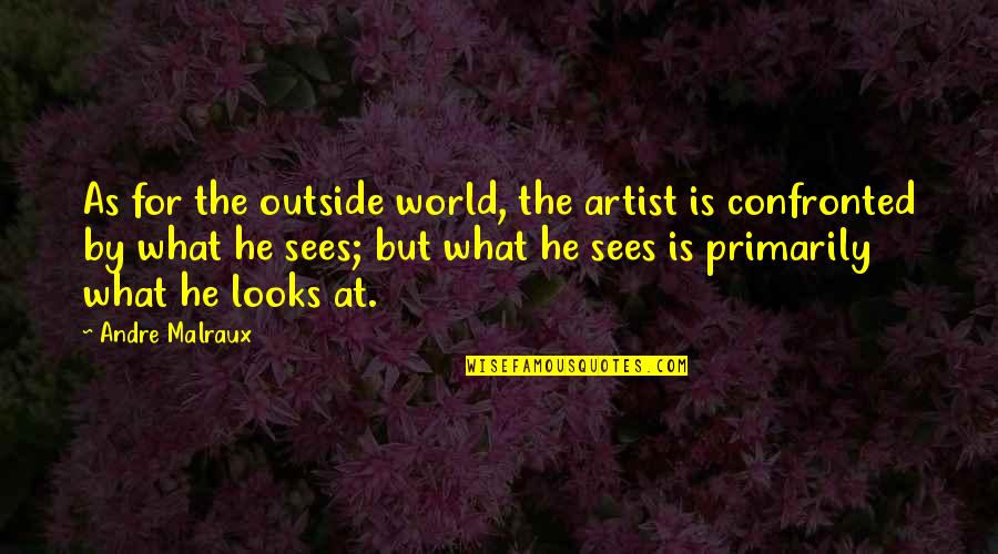 Galvanism Classroom Quotes By Andre Malraux: As for the outside world, the artist is Galvanism Classroom Quotes By Andre Malraux: As for the outside world, the artist is