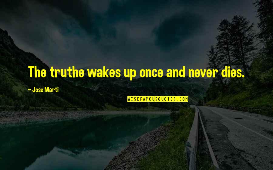 Galvas Construction Quotes By Jose Marti: The truthe wakes up once and never dies. Galvas Construction Quotes By Jose Marti: The truthe wakes up once and never dies.