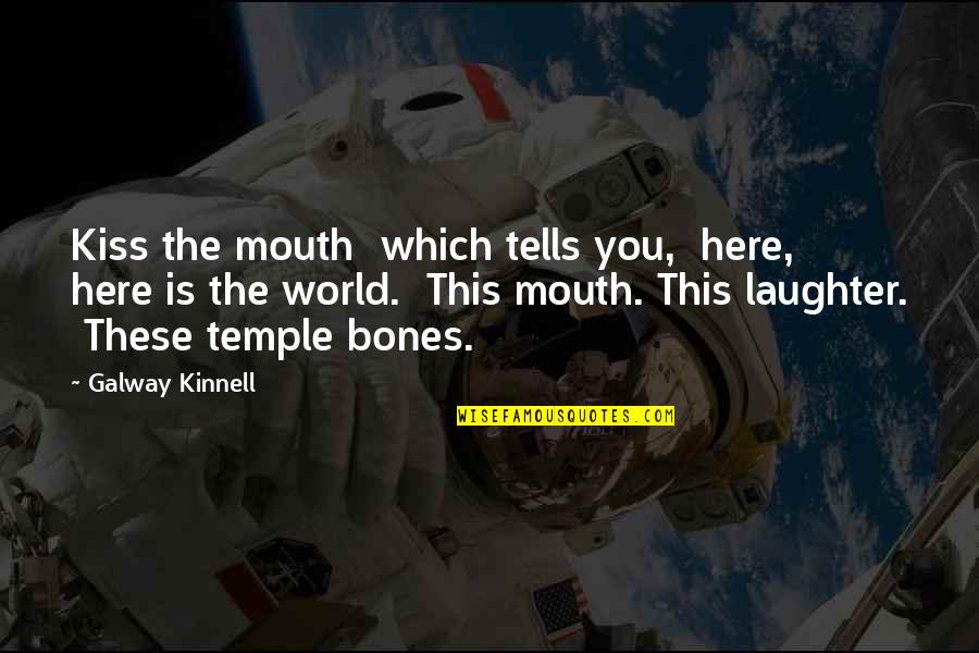 Galway Kinnell Quotes By Galway Kinnell: Kiss the mouth which tells you, here, here