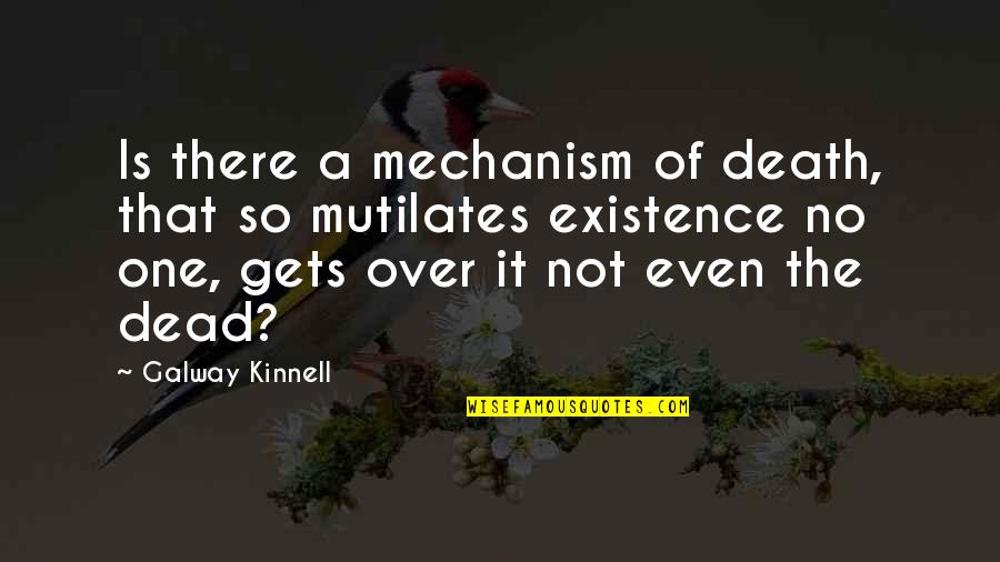Galway Kinnell Quotes By Galway Kinnell: Is there a mechanism of death, that so