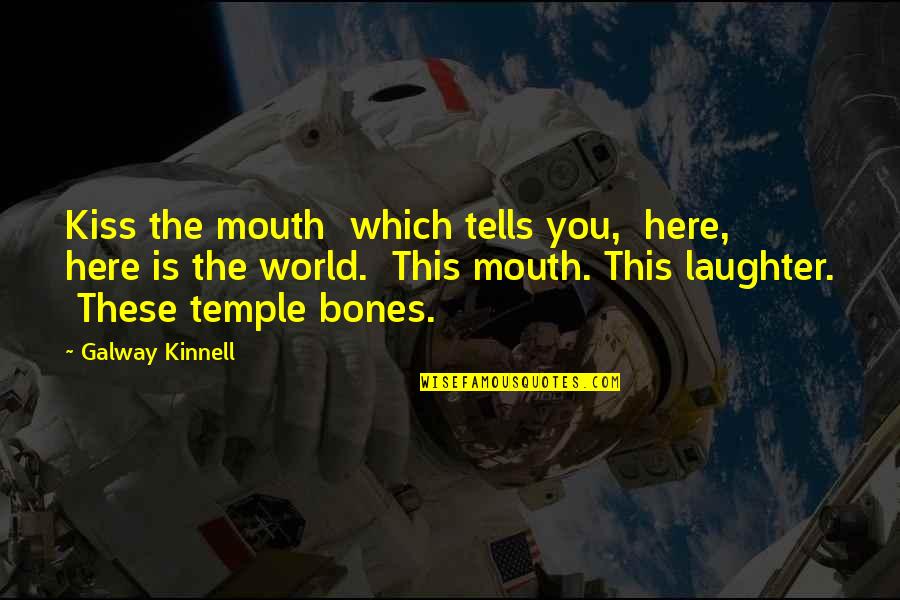 Galway Quotes By Galway Kinnell: Kiss the mouth which tells you, here, here