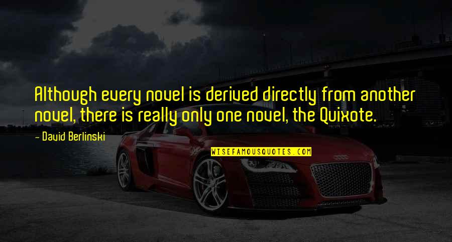 Gambhir Schedule Quotes By David Berlinski: Although every novel is derived directly from another