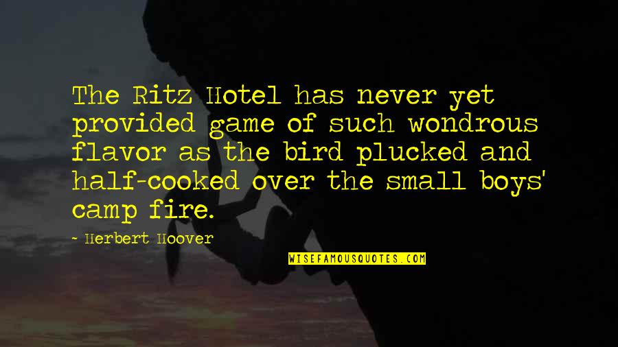 Game Boys Quotes By Herbert Hoover: The Ritz Hotel has never yet provided game Game Boys Quotes By Herbert Hoover: The Ritz Hotel has never yet provided game
