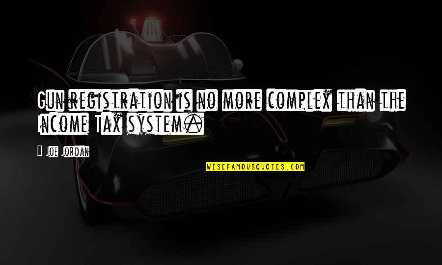 Gamebook Golf Quotes By Joe Jordan: Gun registration is no more complex than the