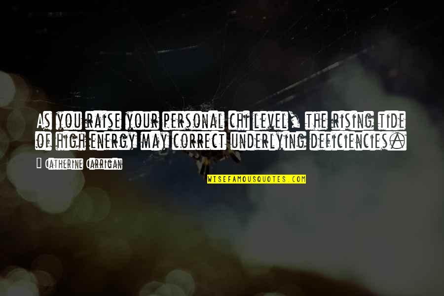 Gamillionsmich Quotes By Catherine Carrigan: As you raise your personal chi level, the Gamillionsmich Quotes By Catherine Carrigan: As you raise your personal chi level, the