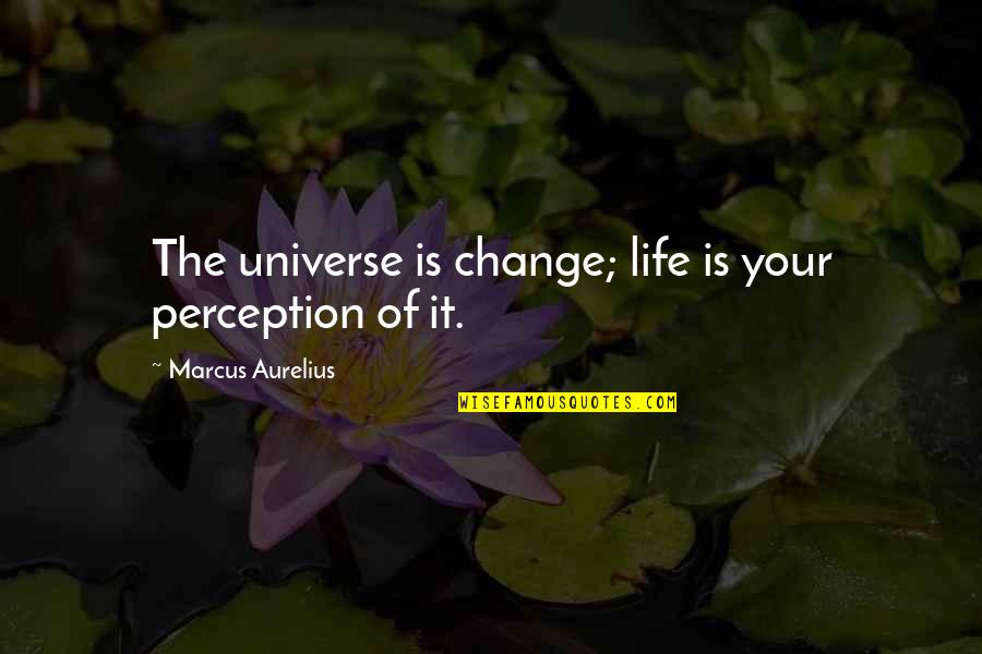 Gamut Quotes By Marcus Aurelius: The universe is change; life is your perception